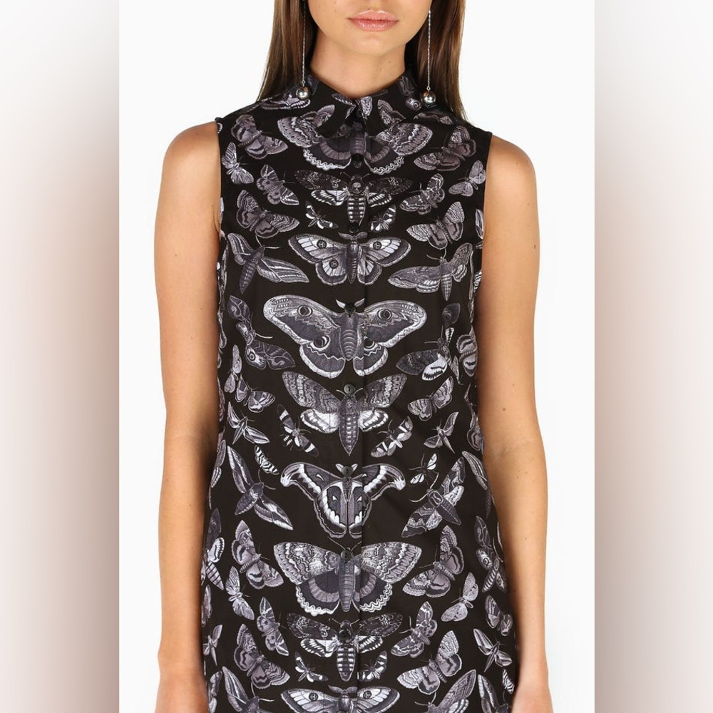 XS Blackmilk Lepidoptera Dress buttons